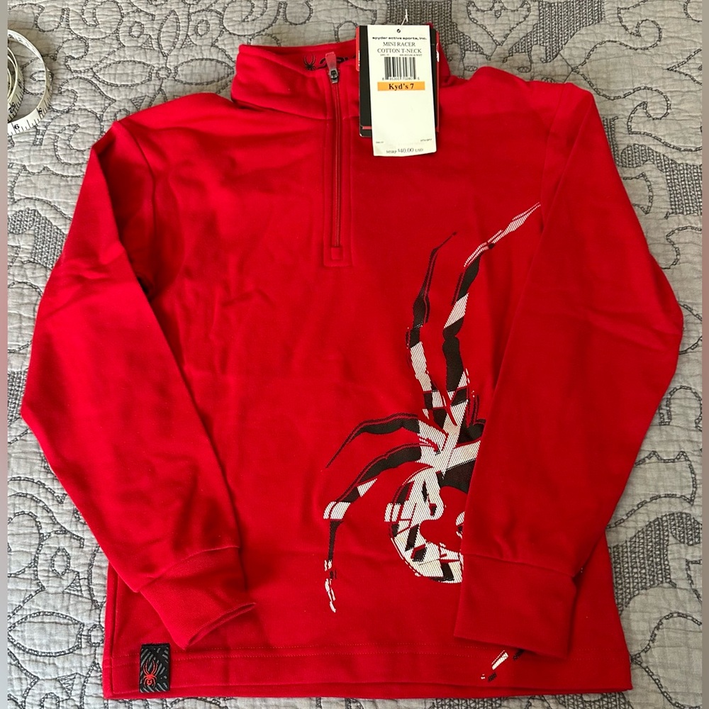 NWT Kids Spyder Cotton Active Half Zip Sweatshirt